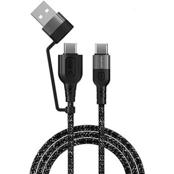 4smarts USB-A and USB-C to USB-C Cable ComboCord CA 1,5 m fabric monochrome (468626)