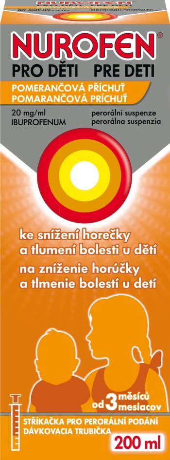 NUROFEN pre deti s príchuťou Pomaranč 200 ml