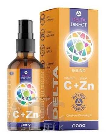 DELTA DIRECT Vitamín C + Zn sprej, nano (130 denných dávok) 1x100 ml