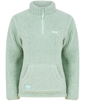 Navitas mikina womens sherpa pullover light green - l