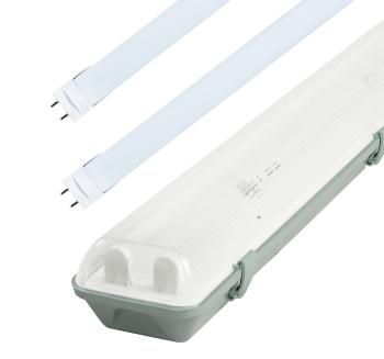 LED Solution Žiarivkové teleso 120cm IP65 + 2x LED trubice 18W Premium Farba svetla: Studená biela TL3902A-2X36/B1_ZAR120CM18W-SB