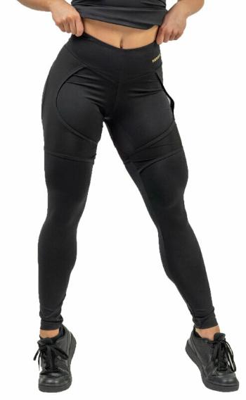 Nebbia High Waist Leggings INTENSE Mesh Black/Gold XS Fitness nohavice