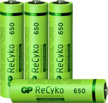 GP Batteries HR03 mikrotužkový akumulátor typu AAA  Ni-MH 650 mAh 1.2 V 4 ks