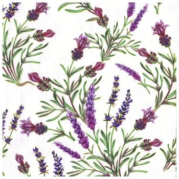 Servítky na dekupáž Lavender Twigs - 1 ks