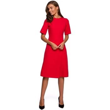Style  Šaty S240 Zavinovacie šaty - červené  viacfarebny