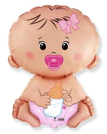 Fóliový balón Baby - dievča 60 cm - Flexmetal
