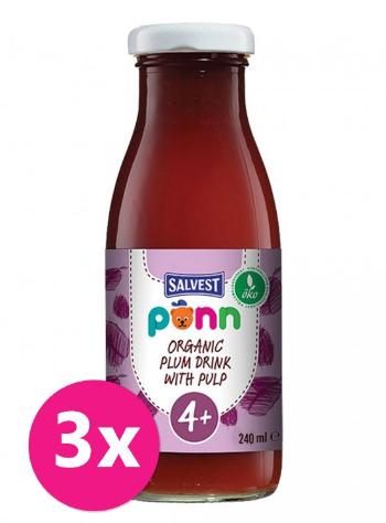 3x SALVEST Põnn BIO Šťava slivková s dužinou 240 ml