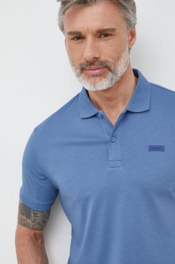 Bavlnené polo tričko Calvin Klein jednofarebné