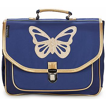 CARAMEL & CIE  Školské tašky a aktovky CARTABLE 38 CM PAPILLON BLEU  Námornícka modrá