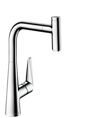 Drezová batéria Hansgrohe Talis s vyťahovacou sprškou chróm 72826000