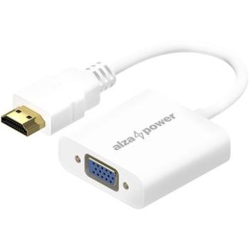 AlzaPower HDMI (M) na VGA (F) 0,1 m biela (APW-ADHDVG01W)