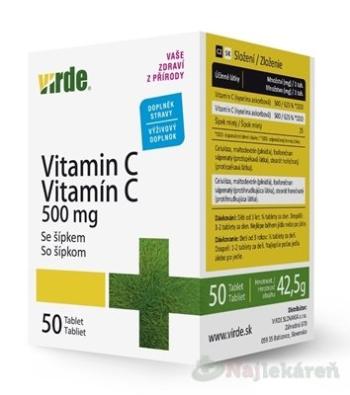 Virde Vitamín C 500mg so šípkami 50 kapsúl