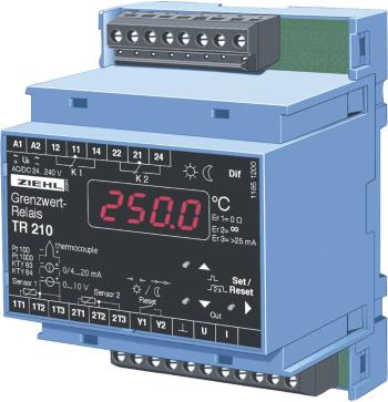 Ziehl TR 210  termostat KTY -270 do 1820 °C relé 5 A, analógový prúdový (d x š x v) 58 x 70 x 90 mm