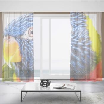 Záclony Farebný papagáj (Rozměr záclony: 150x250)