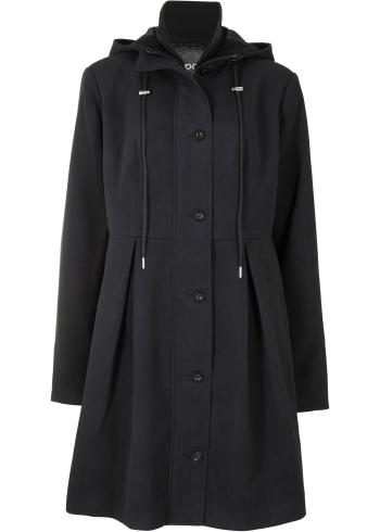 Kabát s kapucňou a záhybmi, A-línia