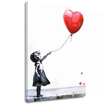 Obraz Heart Balloon Girl | Talianske plátno | different dimensions