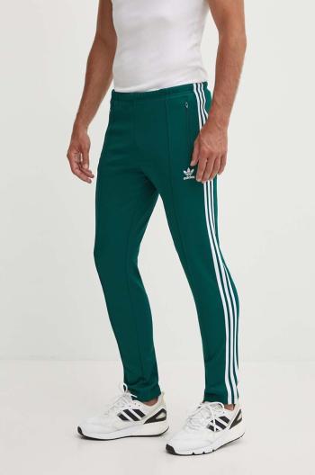 Tepláky adidas Originals zelená farba, s potlačou, IP0419