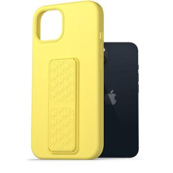 AlzaGuard Liquid Silicone Case with Stand pre iPhone 13 žltý (AGD-PCSS0026Y)
