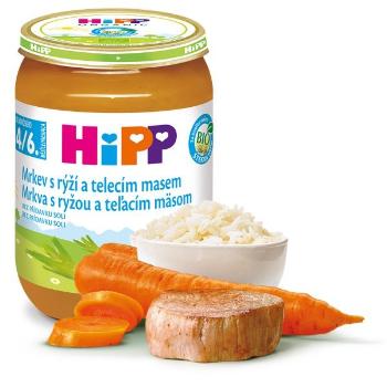 HiPP príkrm mrkva s ryžou a teľacím mäsom 190g