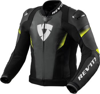 Rev'it! Jacket Control Black/Neon Yellow 54 Kožená bunda