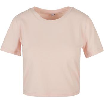 Build Your Brand Dámske crop top tričko s krátkym rukávom - Ružová | XXL