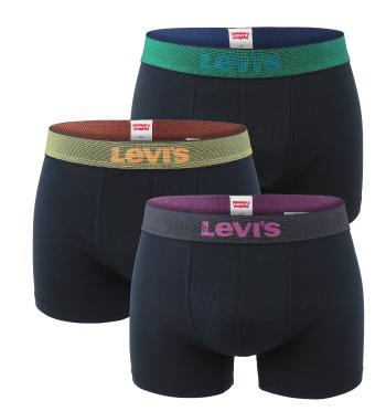 LEVI`S -  boxerky 3PACK black color with multicolor Levi`s logo v darčekovom balení - limitovaná edícia-L (89 - 95 cm)