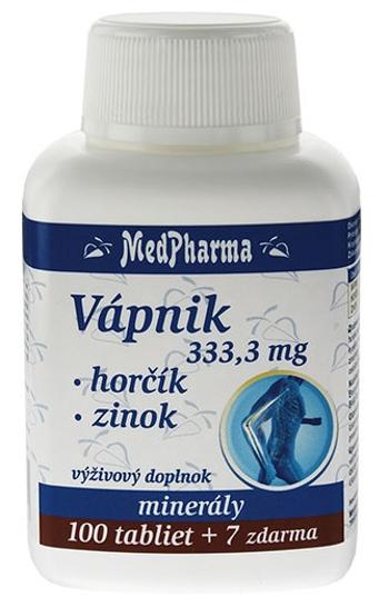 MedPharma Vápnik 333,3 mg + Horčík + Zinok 107 tabliet