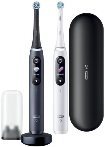 Oral B EK Duo iO Series 8 Black&White + držiak zubnej kefky + cestovné púzdro