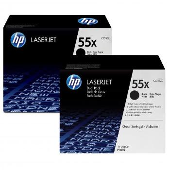 HP CE255XD - originálny toner HP 55X, čierny, 2x12500 2ks