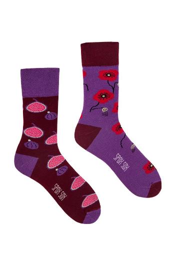 Fialovo-bordové ponožky Spox Sox Fig & Poppy seed