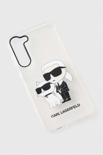 Puzdro na mobil Karl Lagerfeld S23 + S916 priehľadná farba