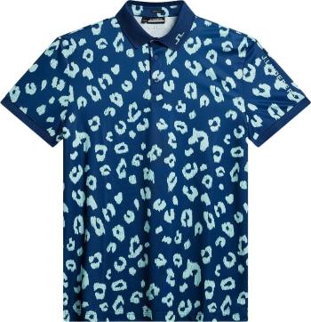 J.Lindeberg Tour Tech Reg Fit Print Mens Savanna Estate Blue M Polo košeľa