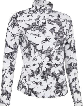 Callaway Womens Textured Abstract Print Long Sleeve Top Caviar XS Mikina