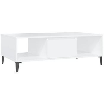 SHUMEE Konferenčný stolík biely 103,5 × 60 × 35 cm drevotrieska, 806022