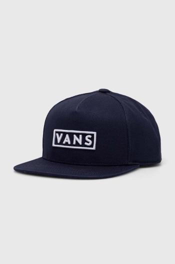 Detská bavlnená šiltovka Vans BY EASY BOX SNAPBACK dress blues tmavomodrá farba, s nášivkou