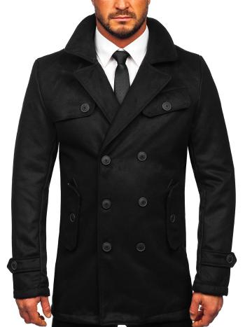 Čierny pánsky zimný kabát Bolf M3123