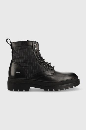 Členkové topánky Karl Lagerfeld Outland pánske, čierna farba