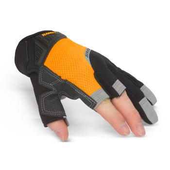 Ochranné rukavice - "L" - Penená dlaň, 3 otvorené prsty