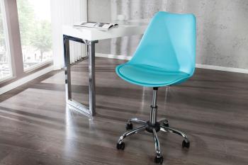 LuxD Dizajnová kancelárska stolička Sweden II tyrkysová 