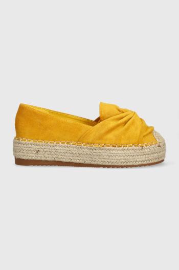 Espadrilky Answear Lab žltá farba, na platforme