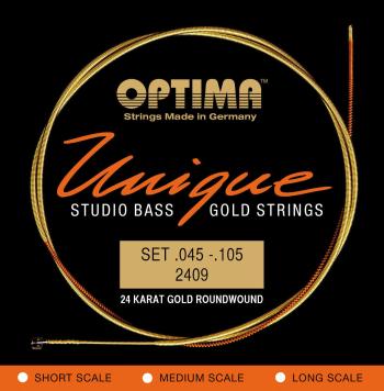 Optima 2409.L 24K Unique Gold Long Scale Struny pre basgitaru