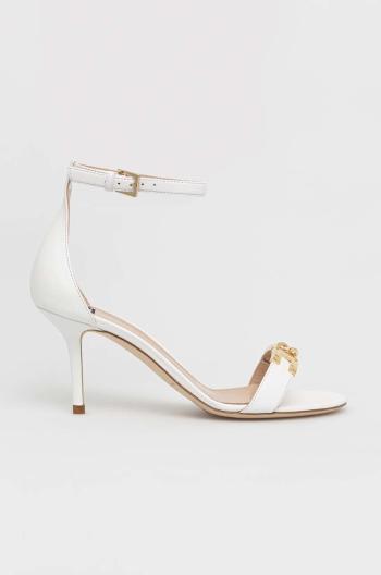 Kožené sandále Elisabetta Franchi biela farba, SA75L31E2