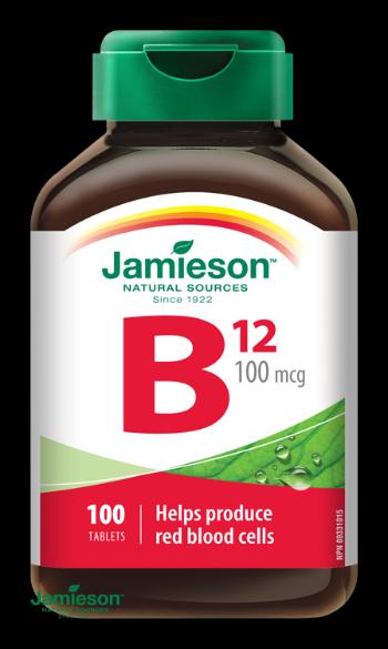 Jamieson Vitamín B12 100 mcg 100 tabliet