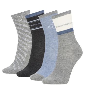 CALVIN KLEIN - 4PACK CK jeans multilogo denim combo ponožky v darčekovom balení-UNI