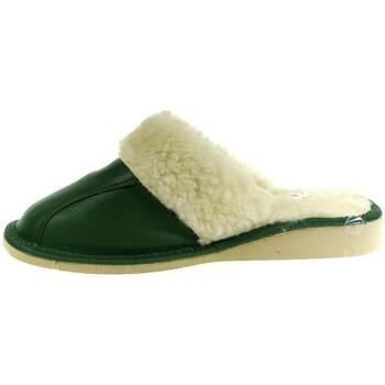 Just Mazzoni  Papuče Dámske luxusné kožené zelené papuče GITA  Zelená