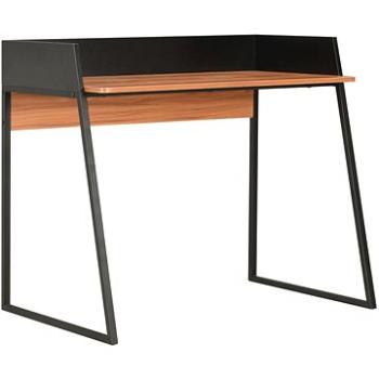 Písací stôl čierny a hnedý 90 x 60 x 88 cm