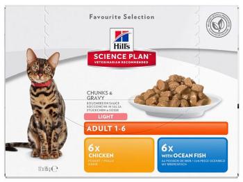 HILLS VE Feline Multi Benefit Adult Chicken/Salmon/Multipack kapsičky pre mačky 12 x 85g