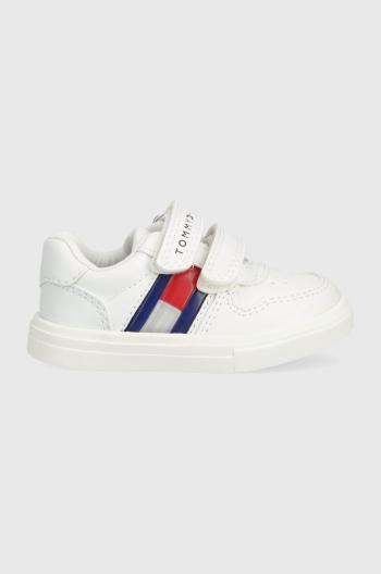 Detské tenisky Tommy Hilfiger biela farba