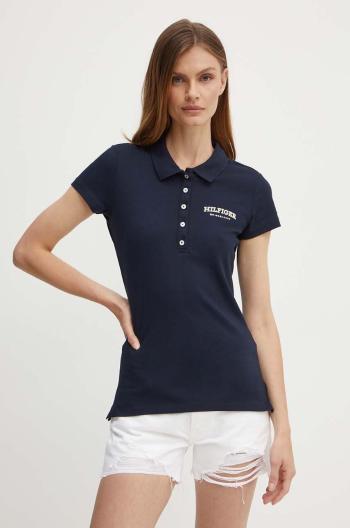 Polo tričko Tommy Hilfiger dámske, tmavomodrá farba, WW0WW41895