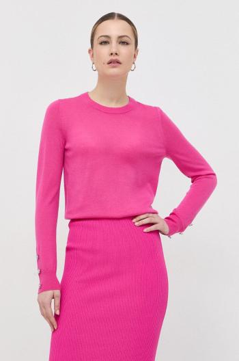 Vlnený sveter MICHAEL Michael Kors dámsky, ružová farba, tenký